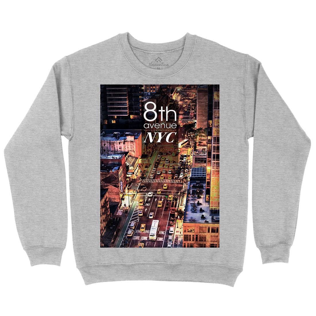8Th Avenue Nyc Mens Crew Neck Sweatshirt Art A801