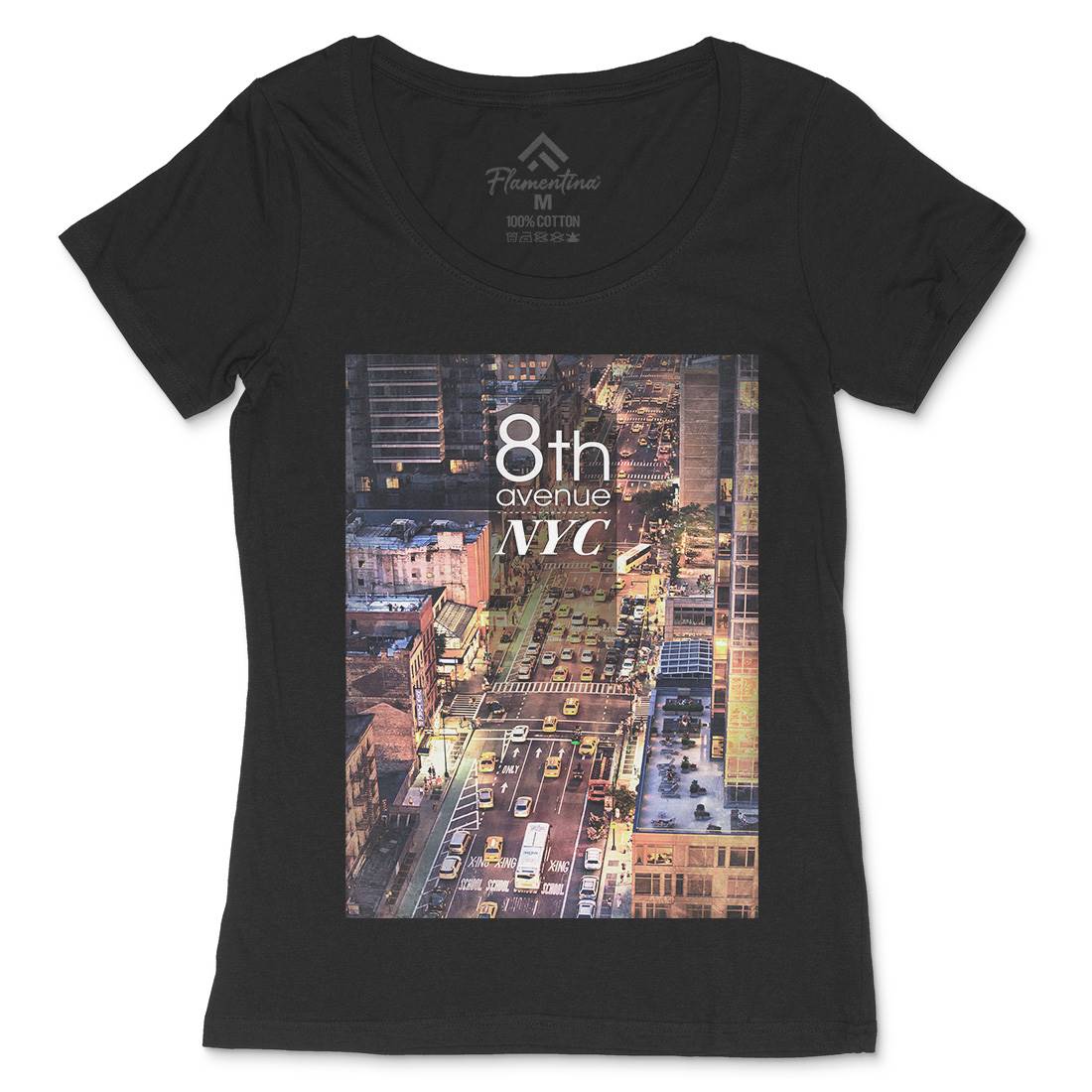 8Th Avenue Nyc Womens Scoop Neck T-Shirt Art A801