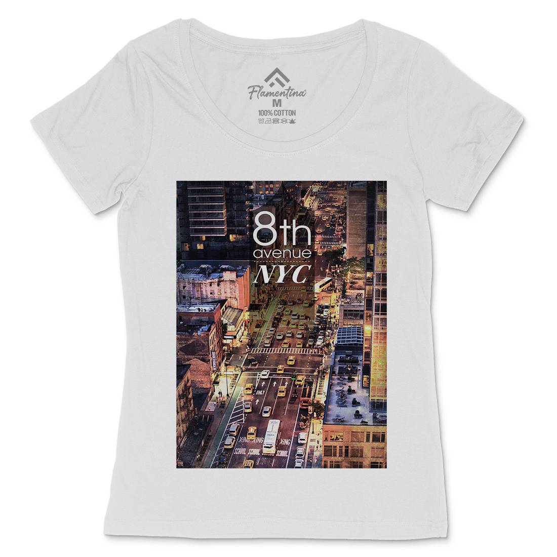 8Th Avenue Nyc Womens Scoop Neck T-Shirt Art A801