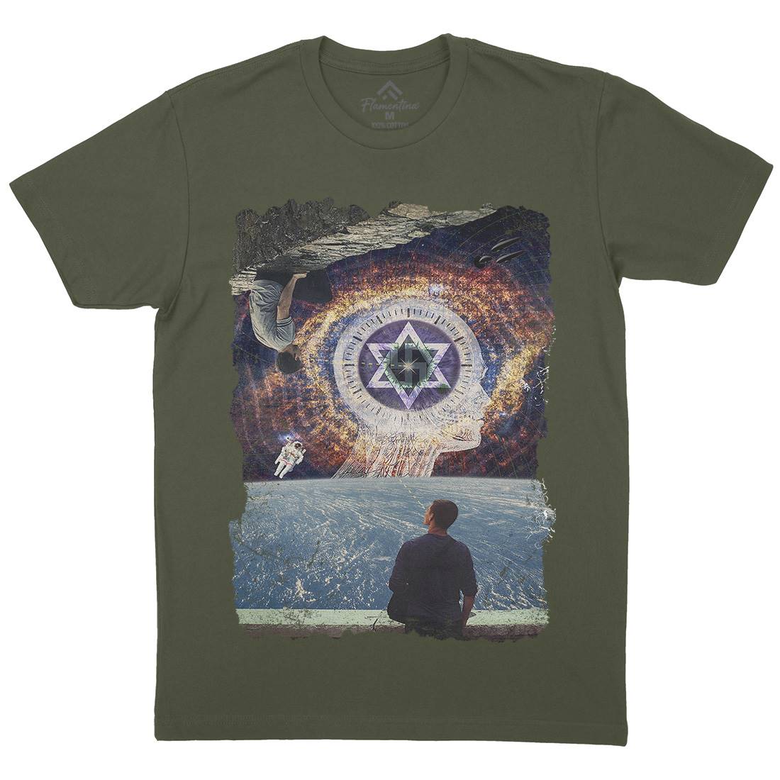 Adam Kadmon Mens Crew Neck T-Shirt Space A803