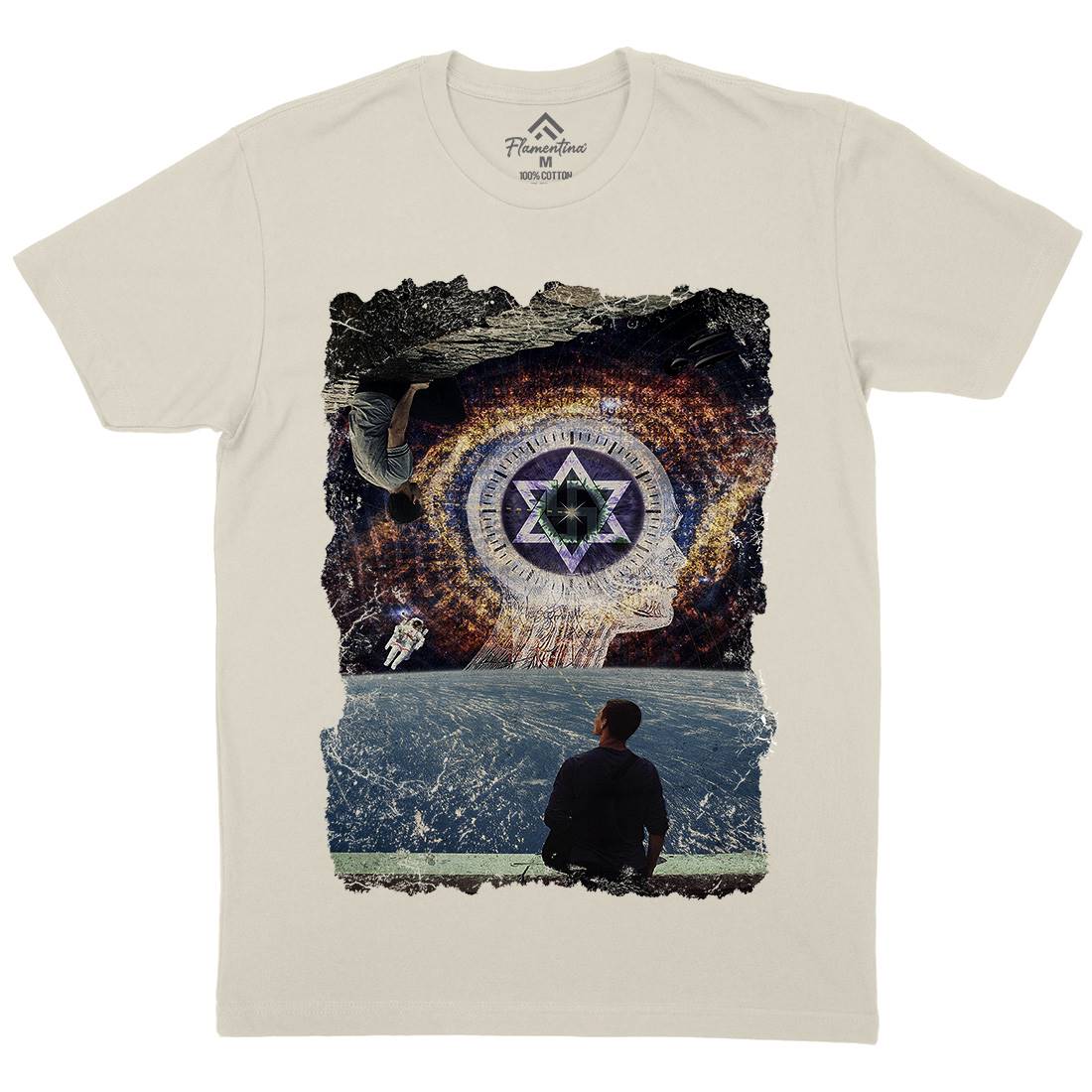 Adam Kadmon Mens Organic Crew Neck T-Shirt Space A803