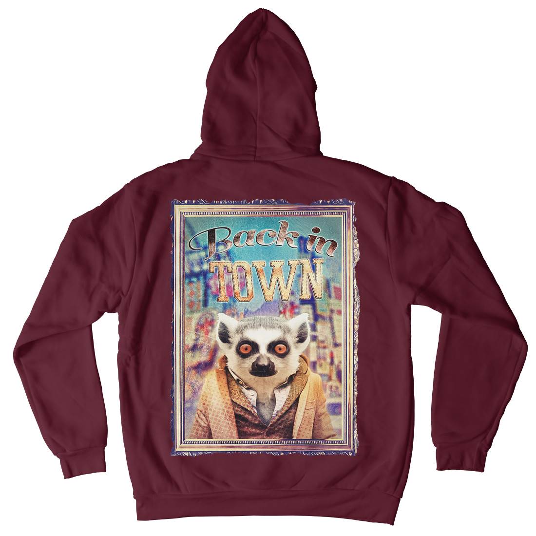 Back In Town Mens Hoodie With Pocket Art A807