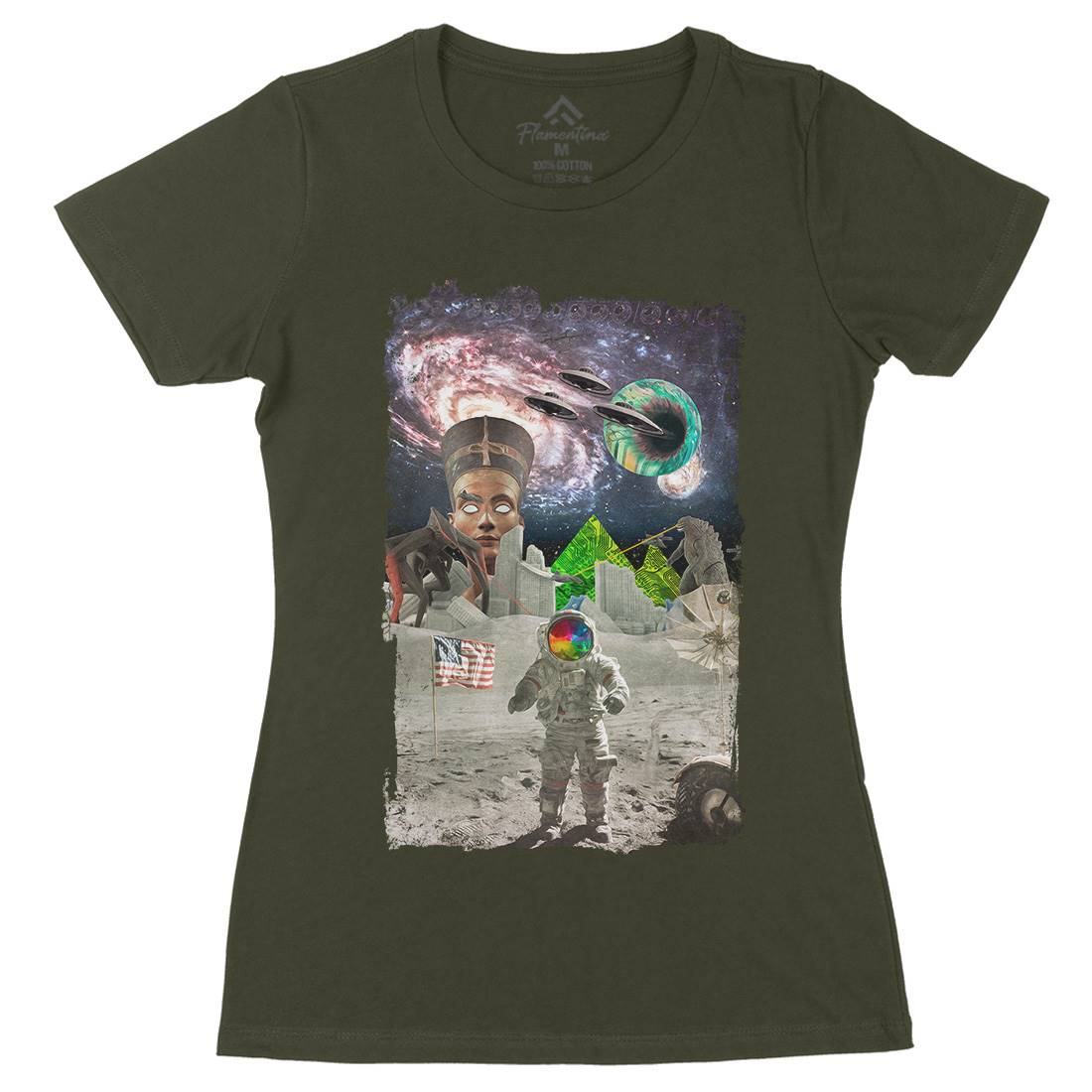 Been There Womens Organic Crew Neck T-Shirt Space A809