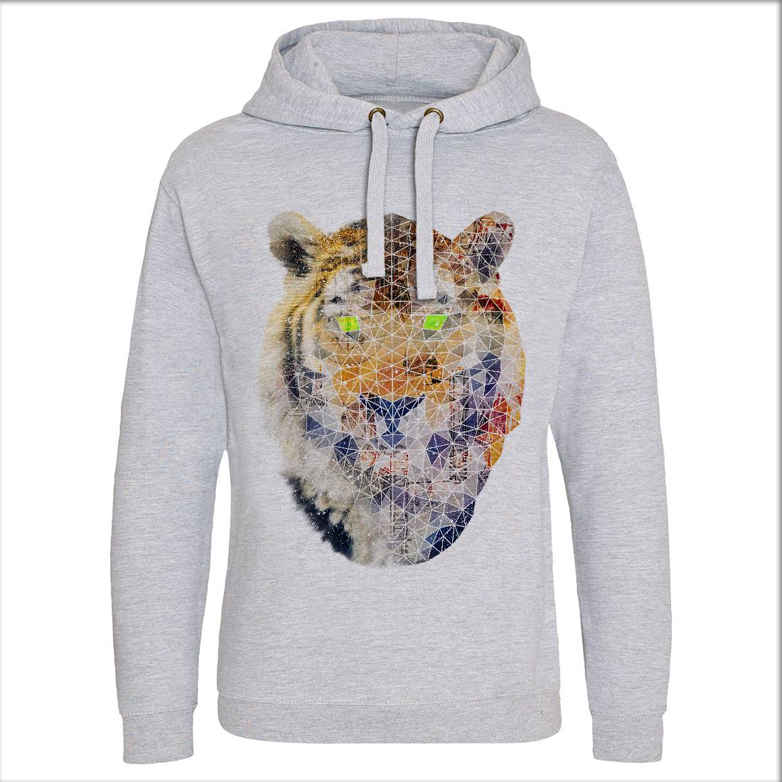 Biotech Poly Tiger Mens Hoodie Without Pocket Illuminati A810