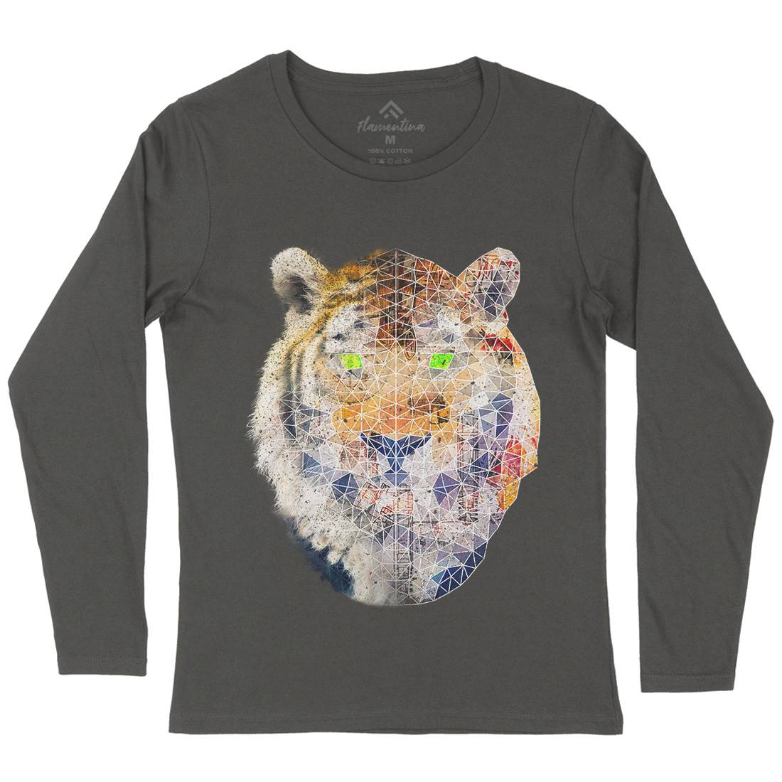 Biotech Poly Tiger Womens Long Sleeve T-Shirt Illuminati A810