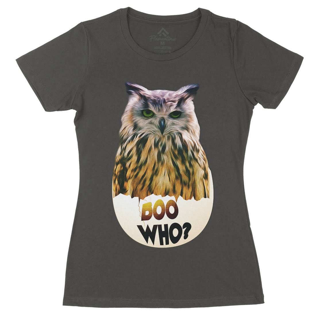 Boo Who Womens Organic Crew Neck T-Shirt Art A811