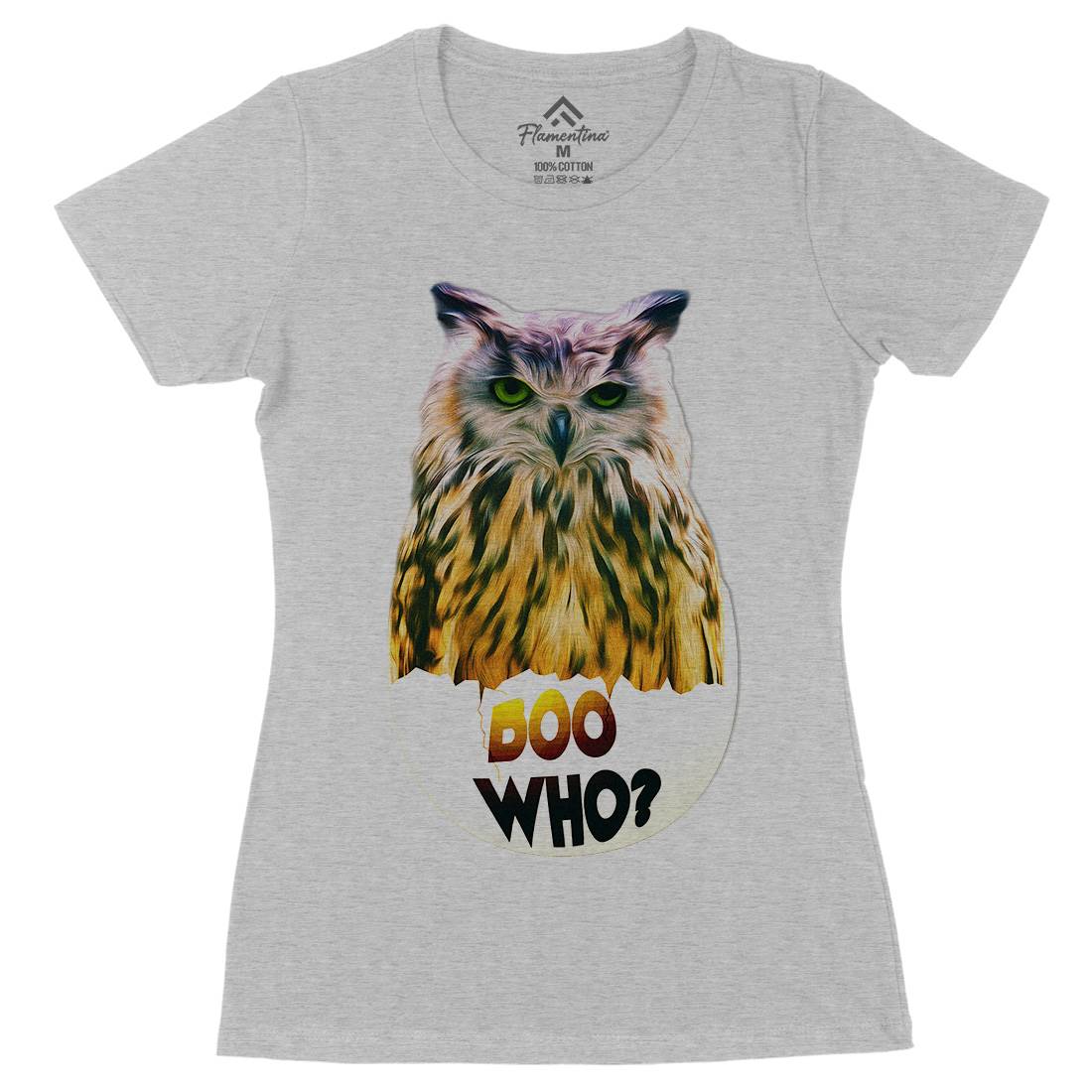 Boo Who Womens Organic Crew Neck T-Shirt Art A811