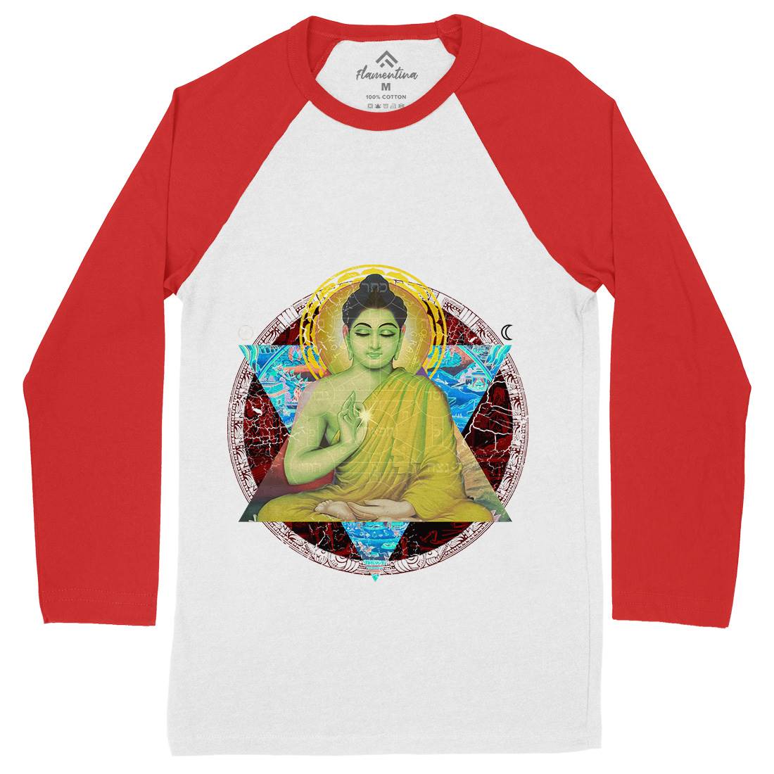 Buddhadharma Mens Long Sleeve Baseball T-Shirt Illuminati A812