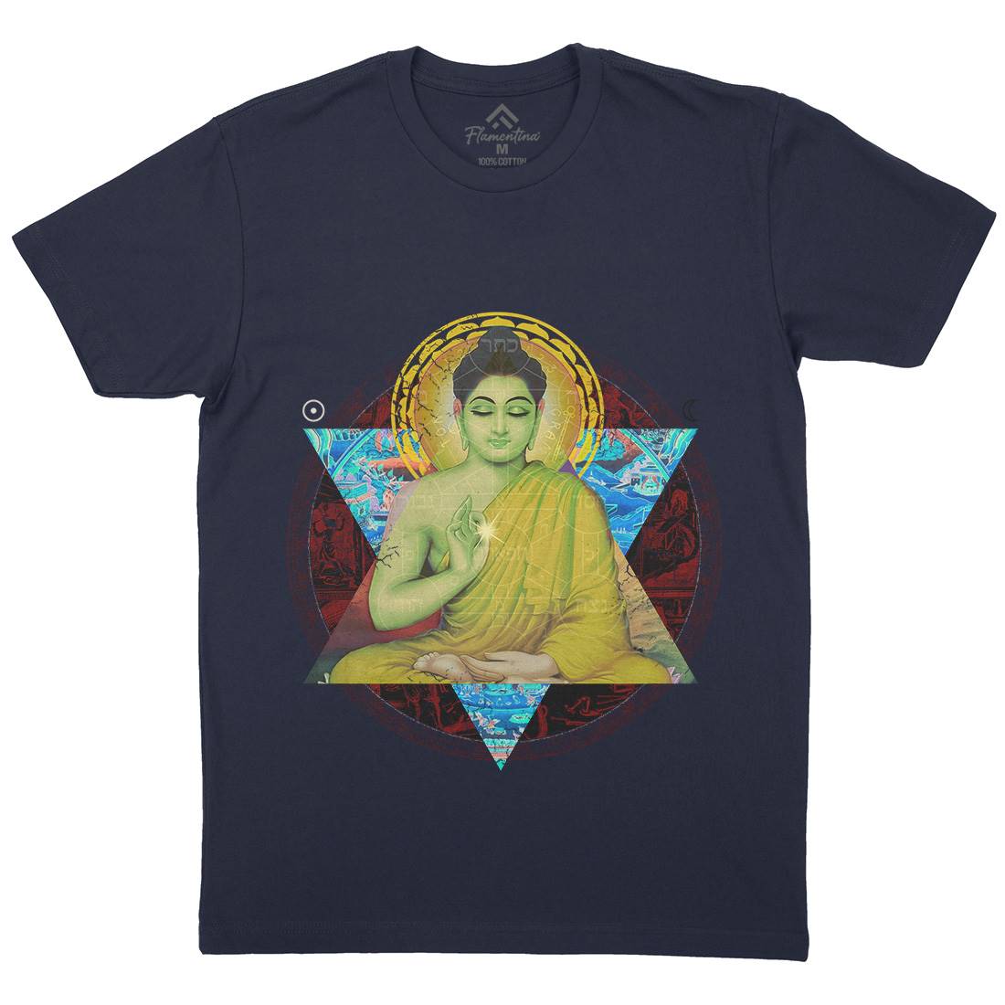 Buddhadharma Mens Organic Crew Neck T-Shirt Illuminati A812