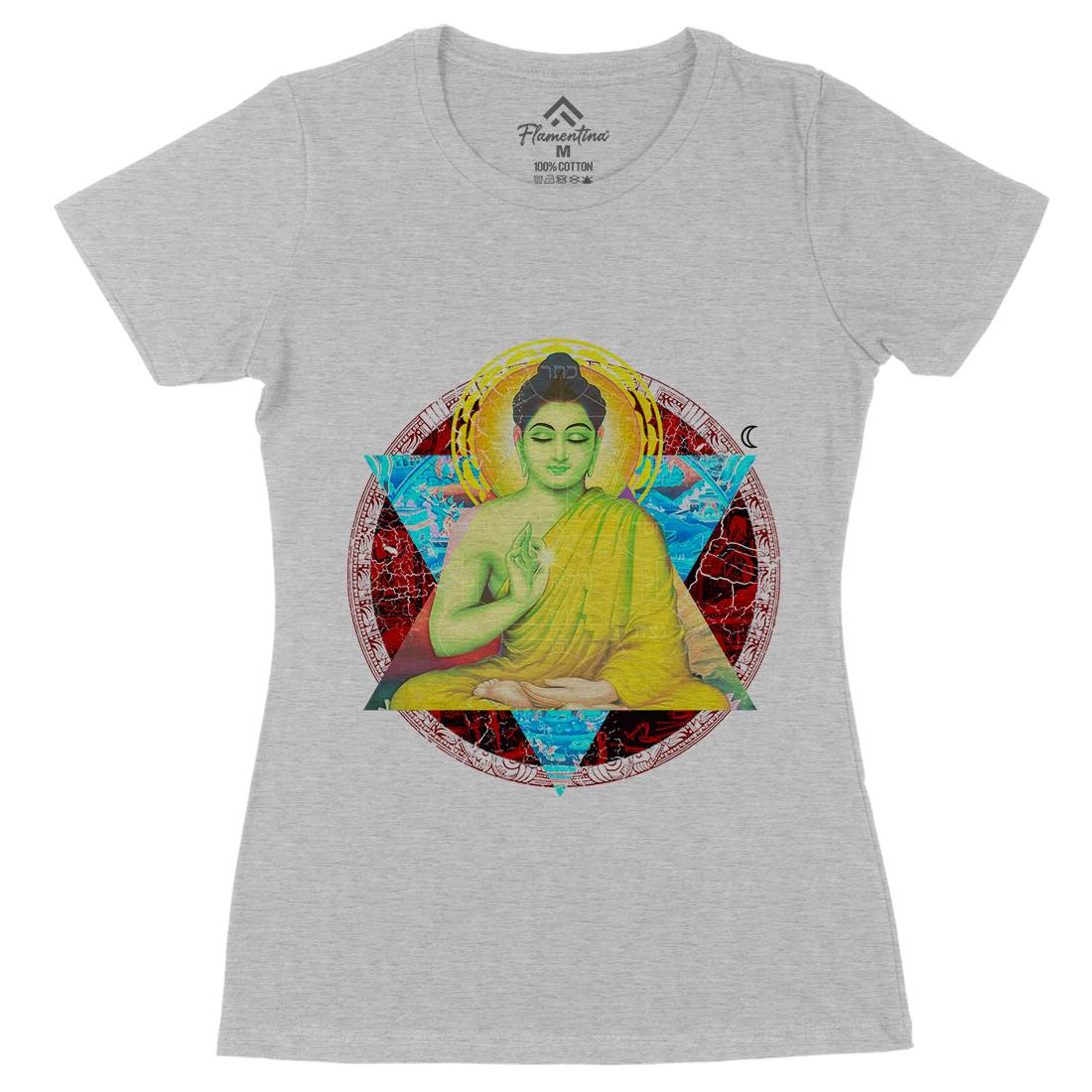 Buddhadharma Womens Organic Crew Neck T-Shirt Illuminati A812