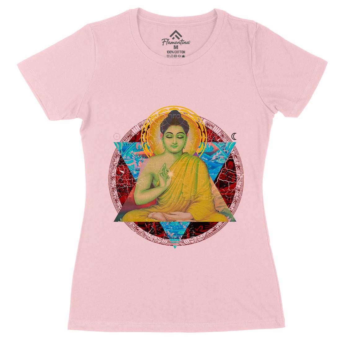 Buddhadharma Womens Organic Crew Neck T-Shirt Illuminati A812
