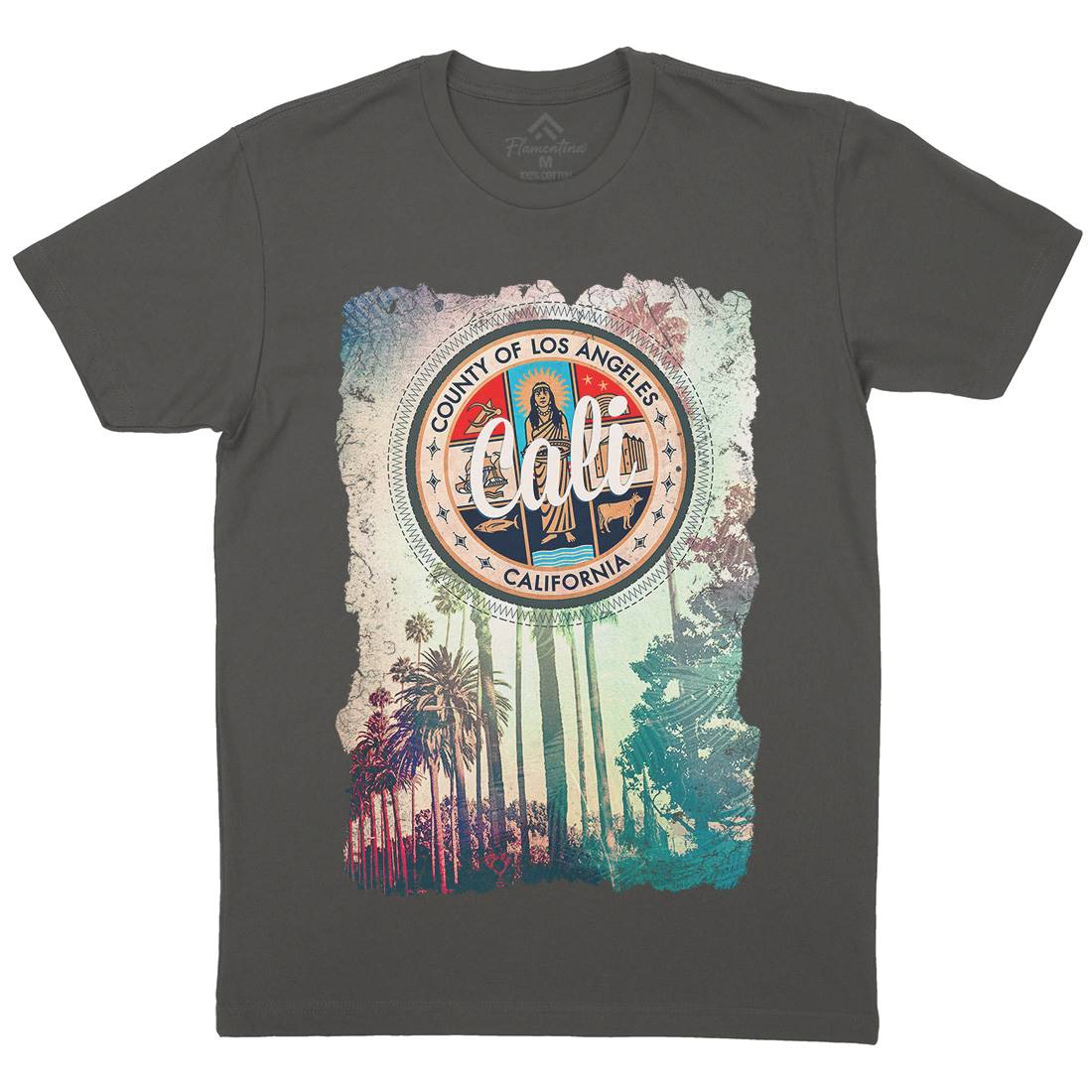 Cali Mens Organic Crew Neck T-Shirt Art A814