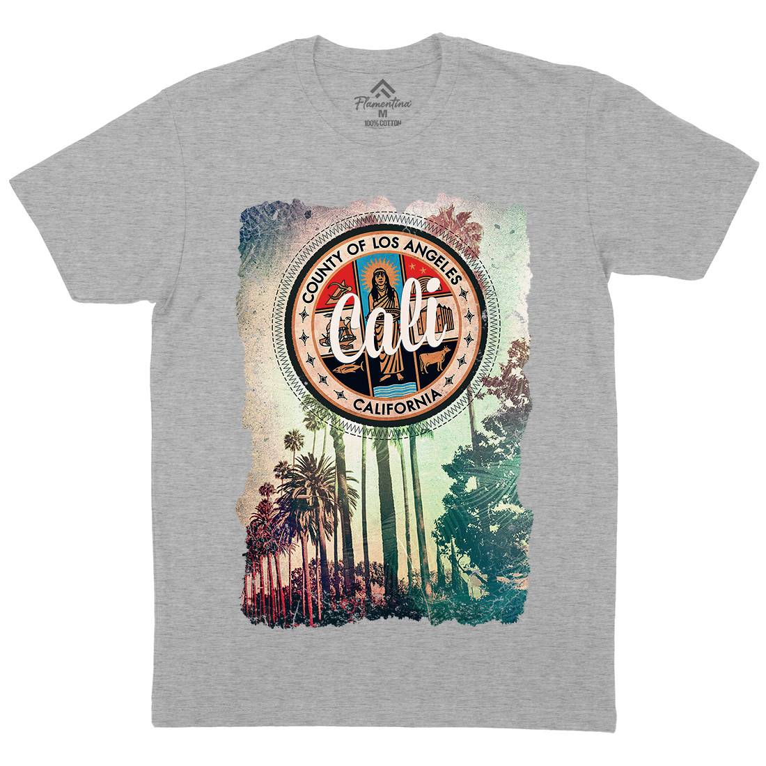 Cali Mens Crew Neck T-Shirt Art A814