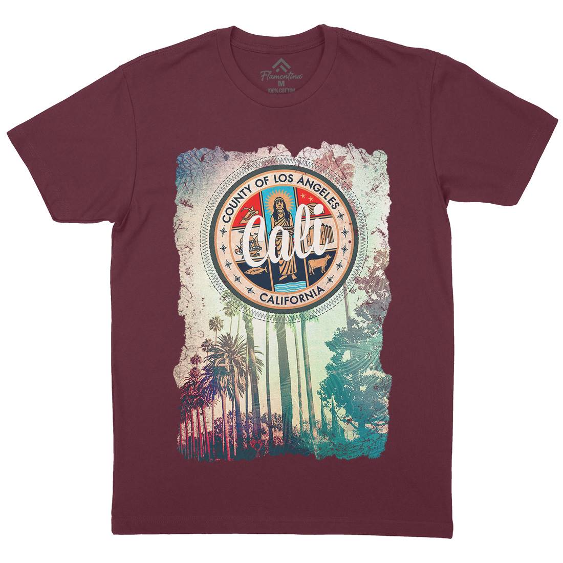 Cali Mens Crew Neck T-Shirt Art A814