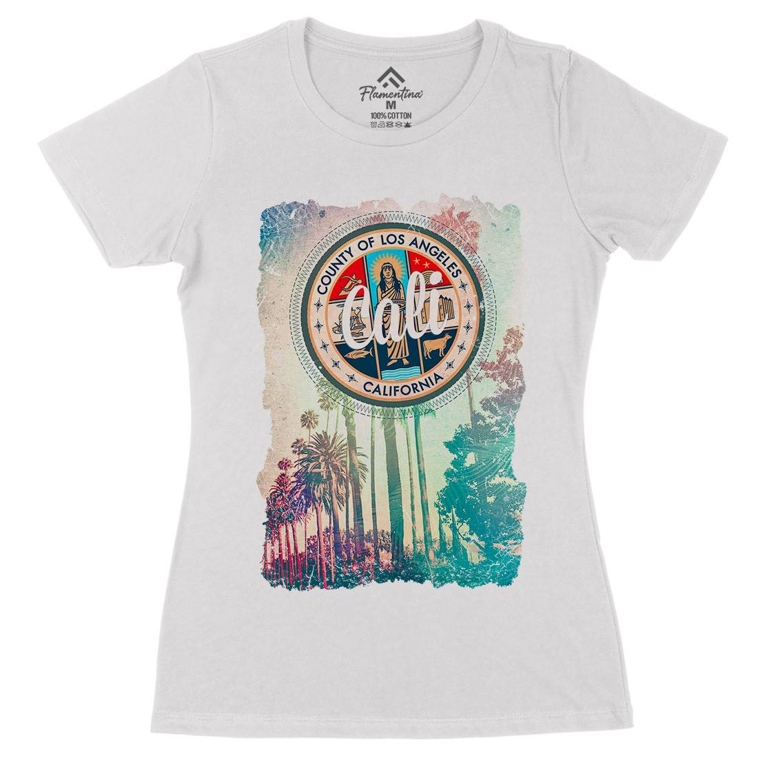 Cali Womens Organic Crew Neck T-Shirt Art A814