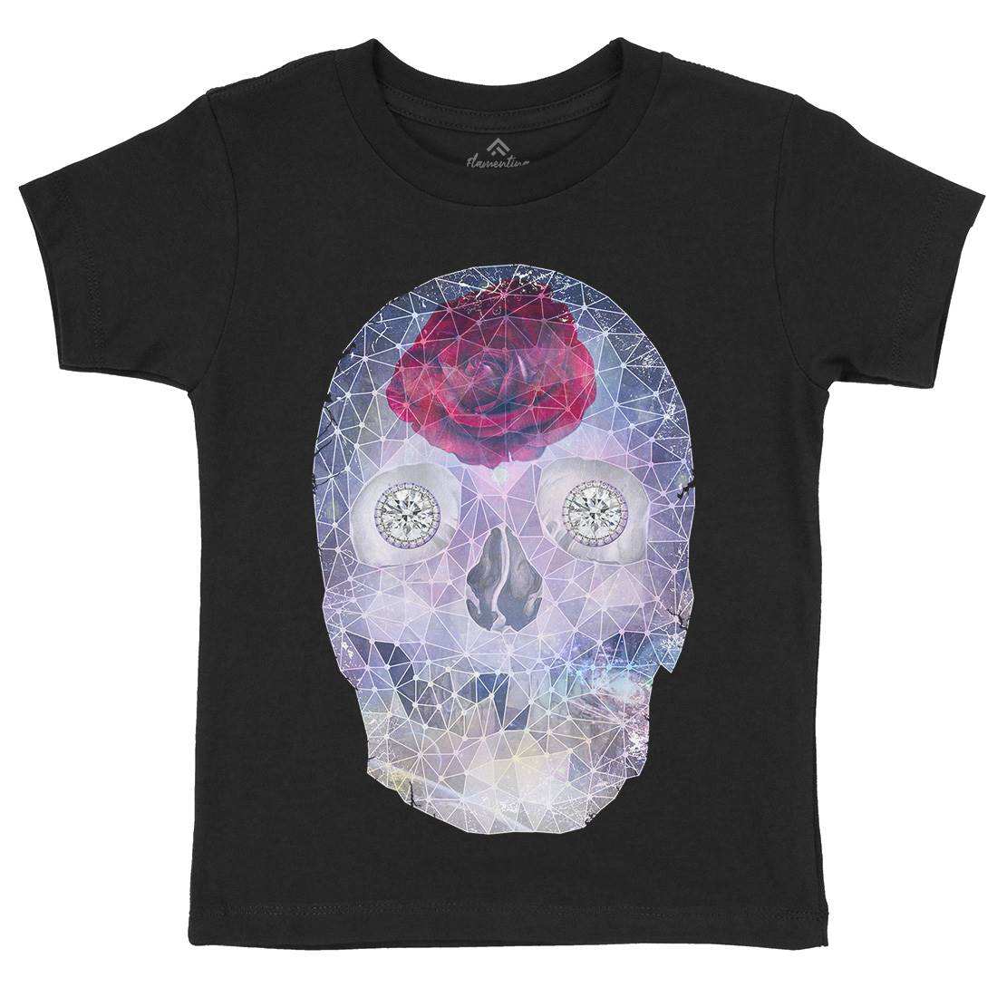 Crystal Skull Kids Organic Crew Neck T-Shirt Space A816
