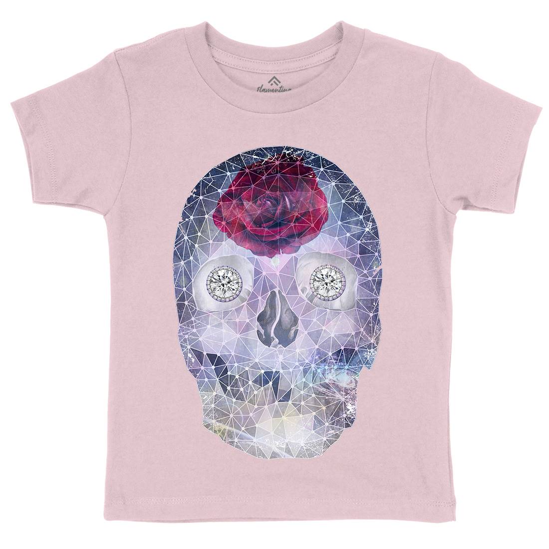 Crystal Skull Kids Crew Neck T-Shirt Space A816