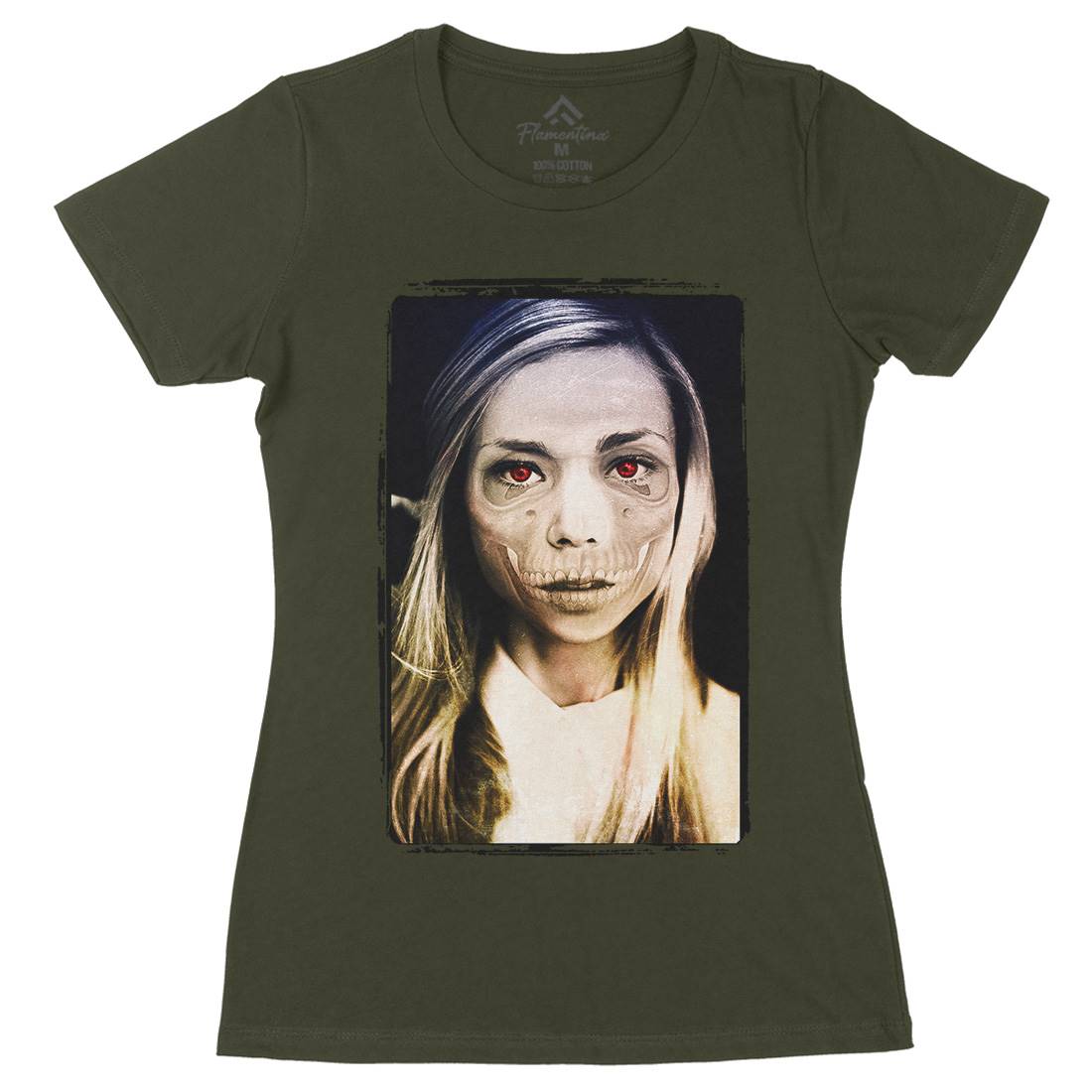 Dead Girl Womens Organic Crew Neck T-Shirt Art A818
