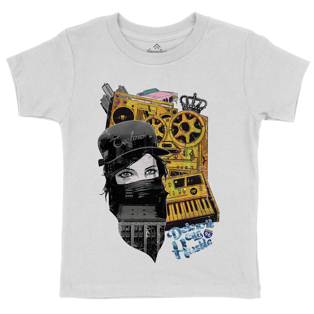 Detroit Hustle Kids Crew Neck T-Shirt Art A821