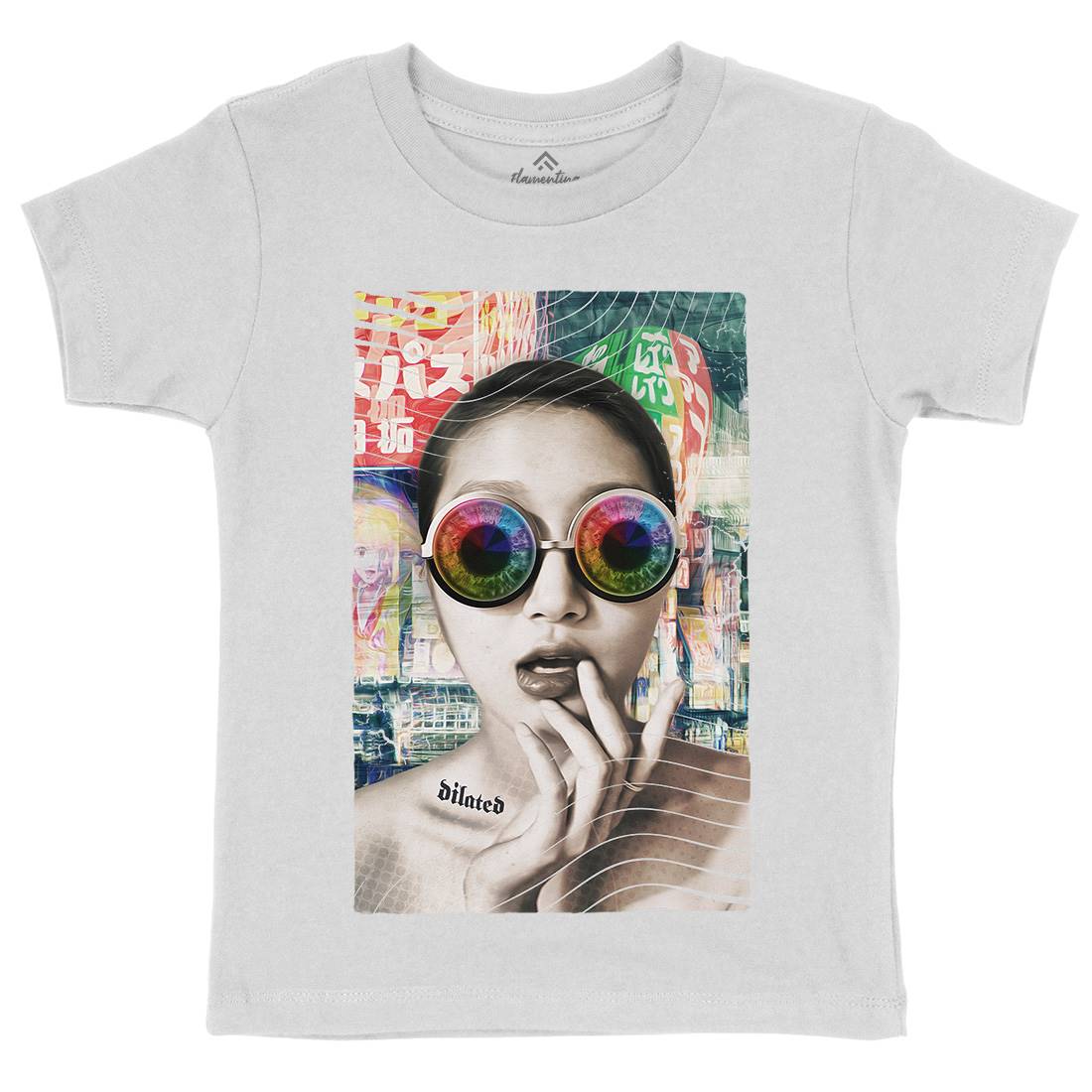 Dilated In Tokyo Kids Organic Crew Neck T-Shirt Art A822