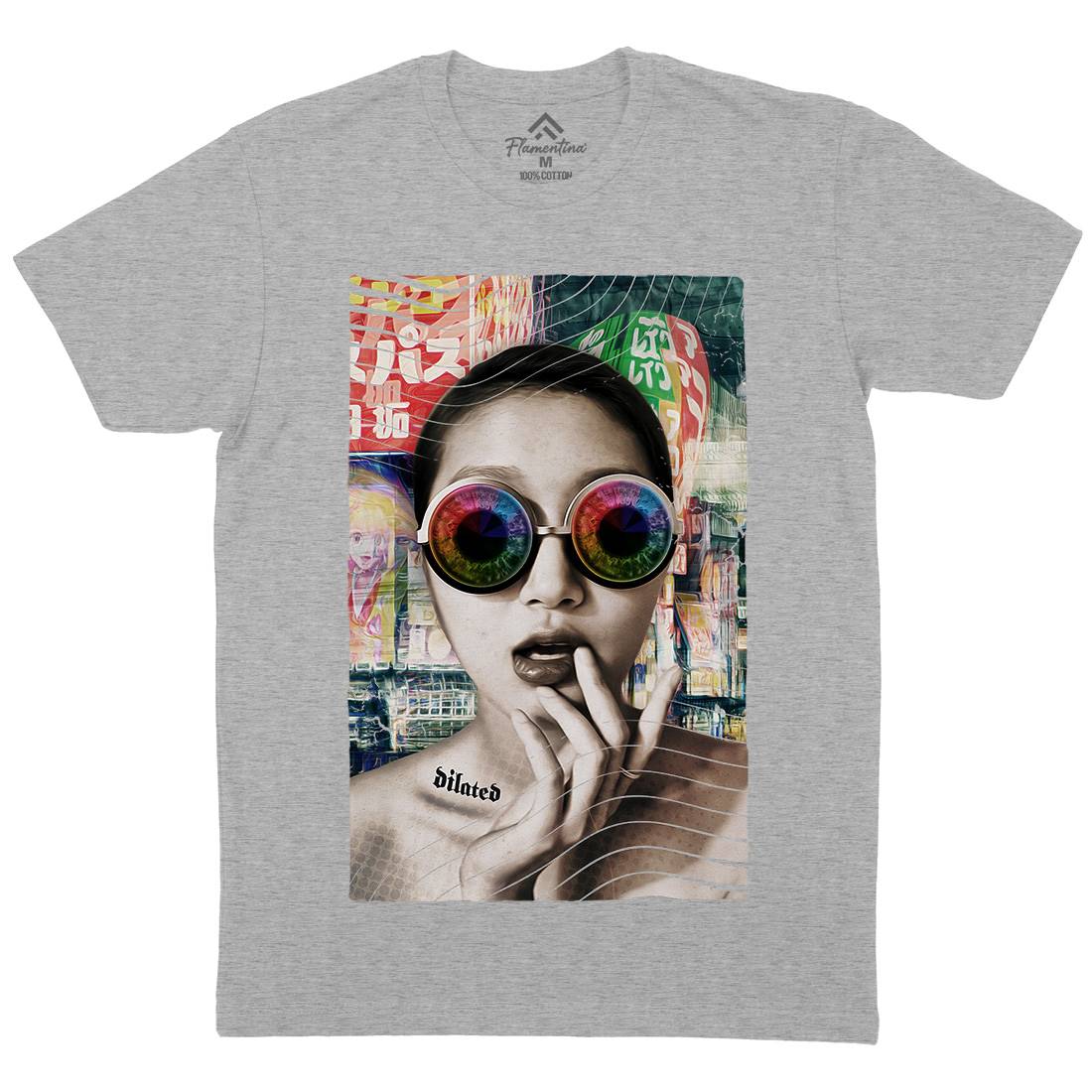 Dilated In Tokyo Mens Organic Crew Neck T-Shirt Art A822