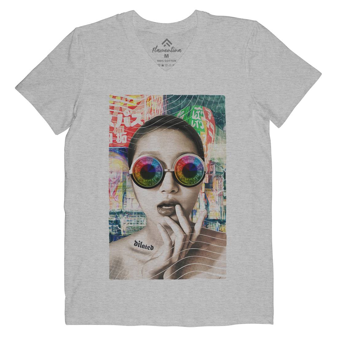 Dilated In Tokyo Mens V-Neck T-Shirt Art A822