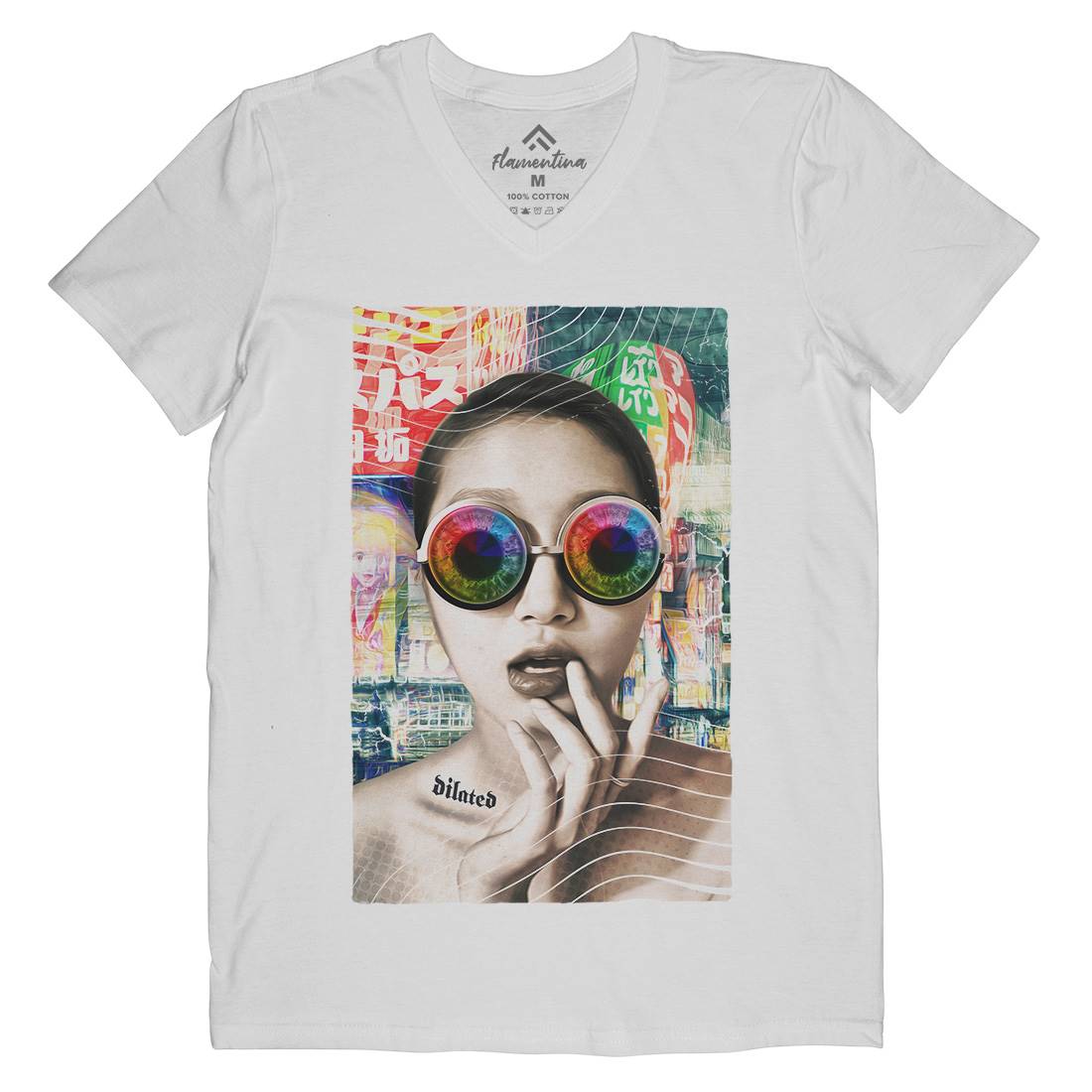Dilated In Tokyo Mens V-Neck T-Shirt Art A822