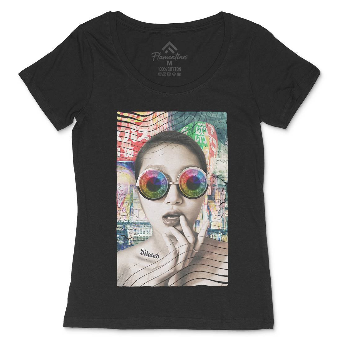 Dilated In Tokyo Womens Scoop Neck T-Shirt Art A822