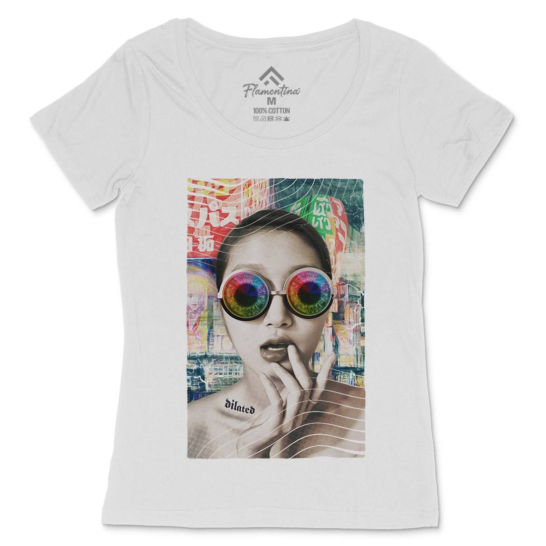 Dilated In Tokyo Womens Scoop Neck T-Shirt Art A822