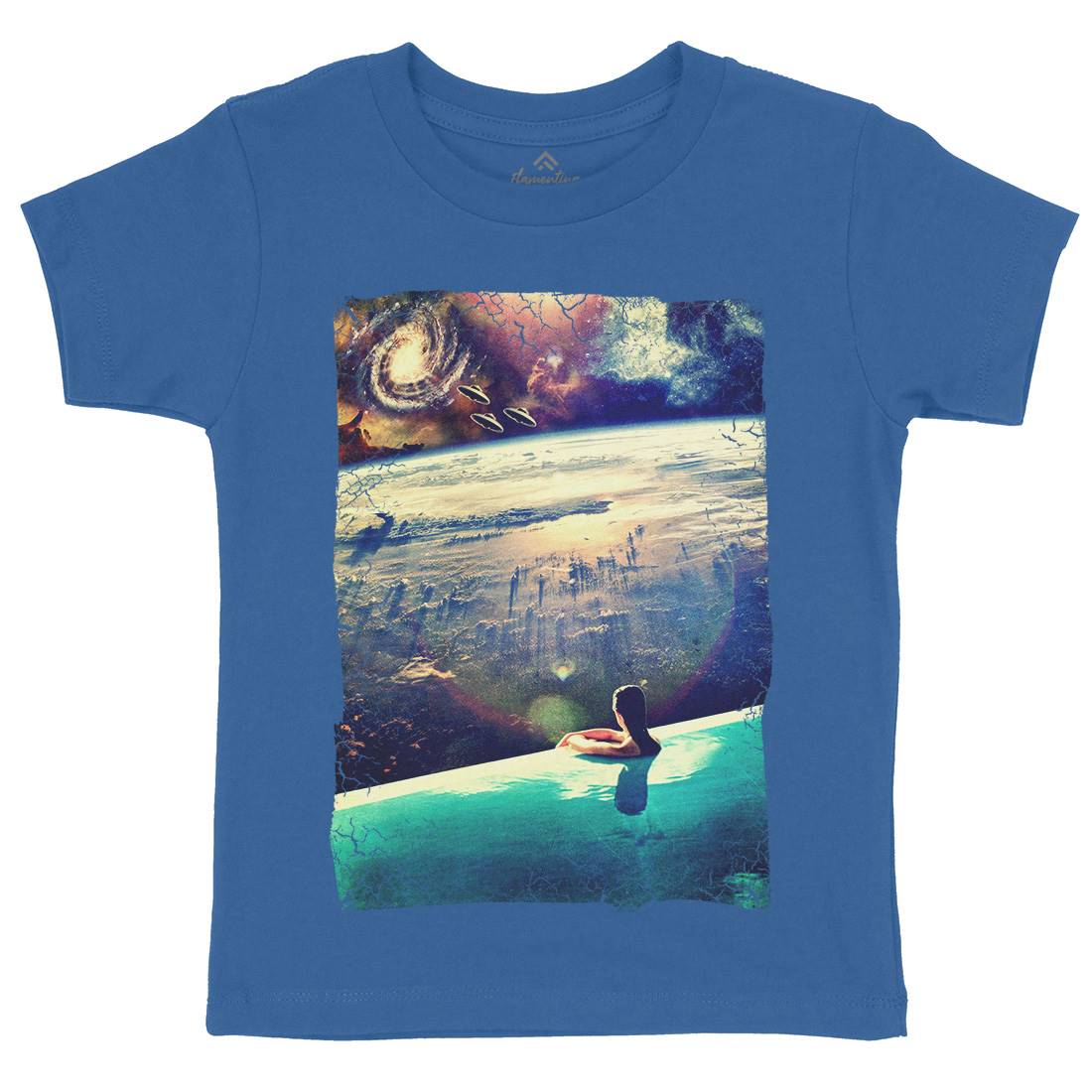 Dive Kids Organic Crew Neck T-Shirt Space A823