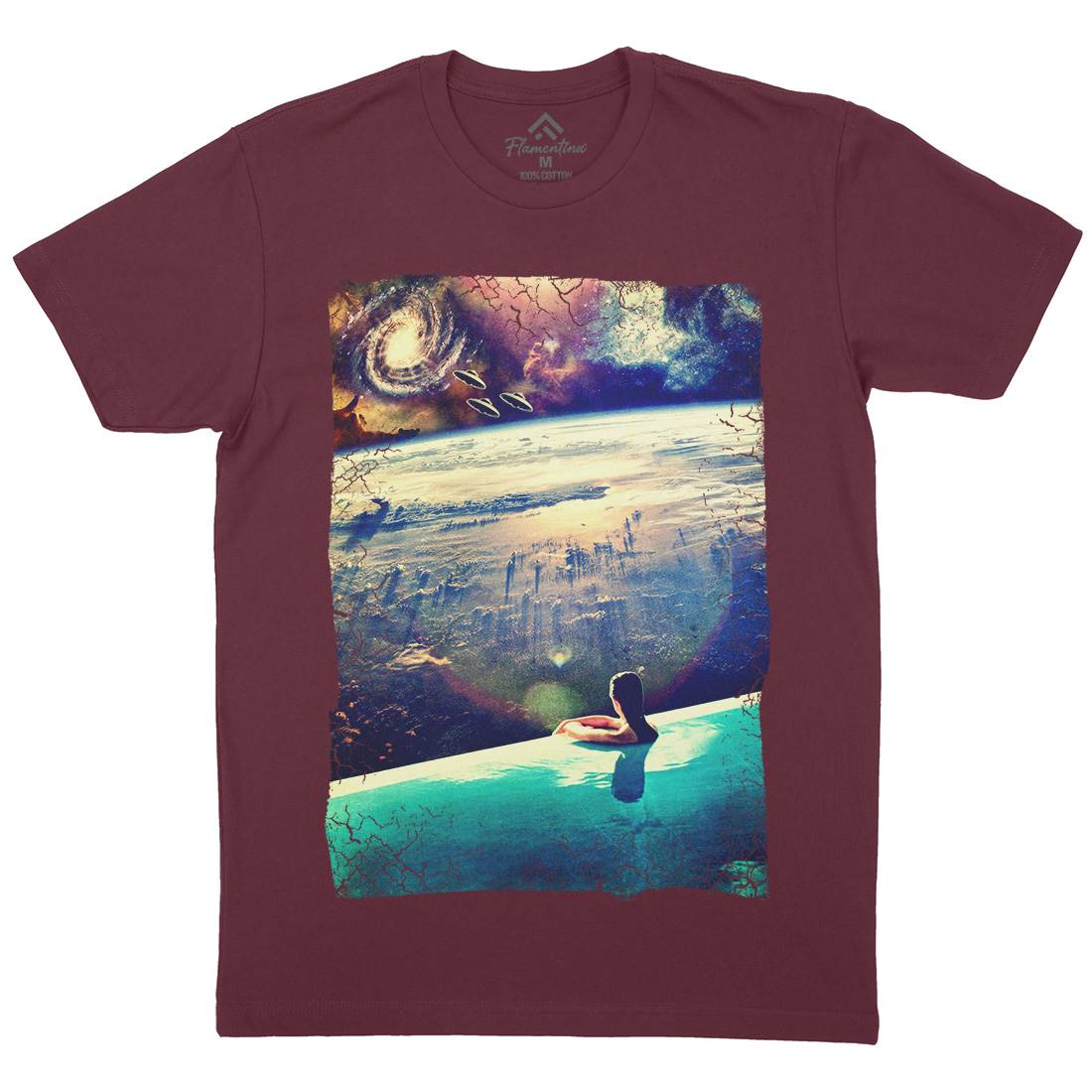 Dive Mens Organic Crew Neck T-Shirt Space A823