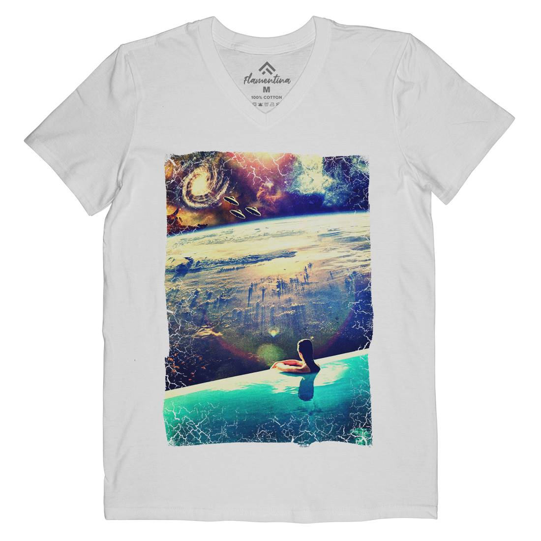 Dive Mens V-Neck T-Shirt Space A823