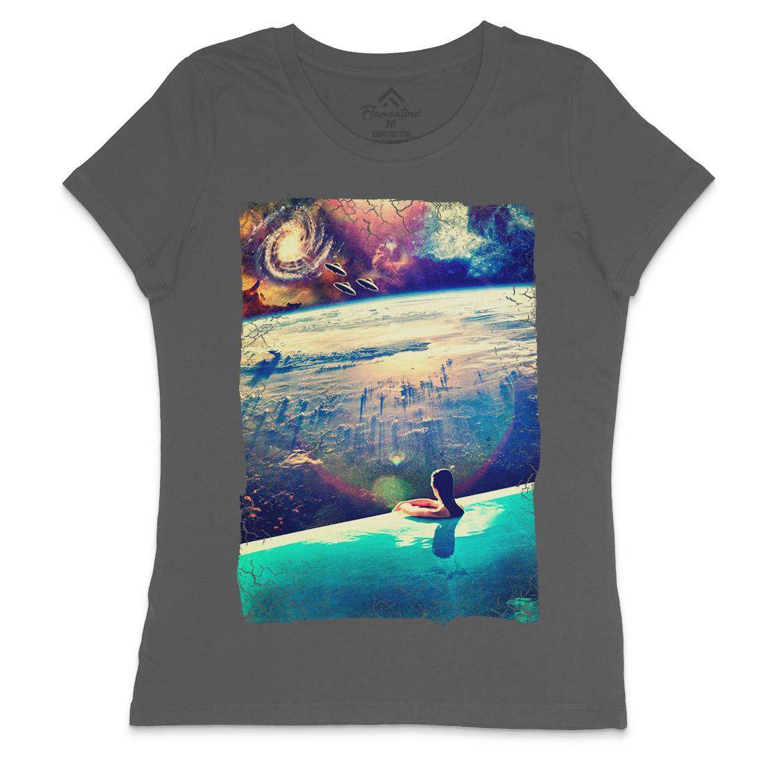 Dive Womens Crew Neck T-Shirt Space A823