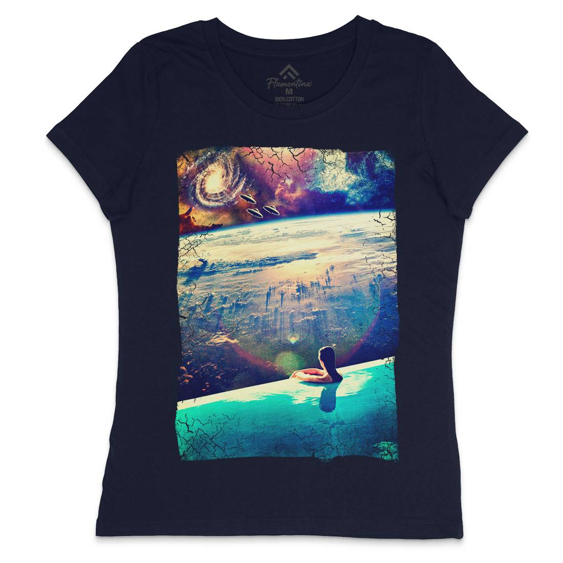 Dive Womens Crew Neck T-Shirt Space A823