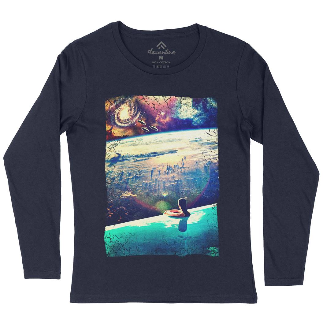 Dive Womens Long Sleeve T-Shirt Space A823
