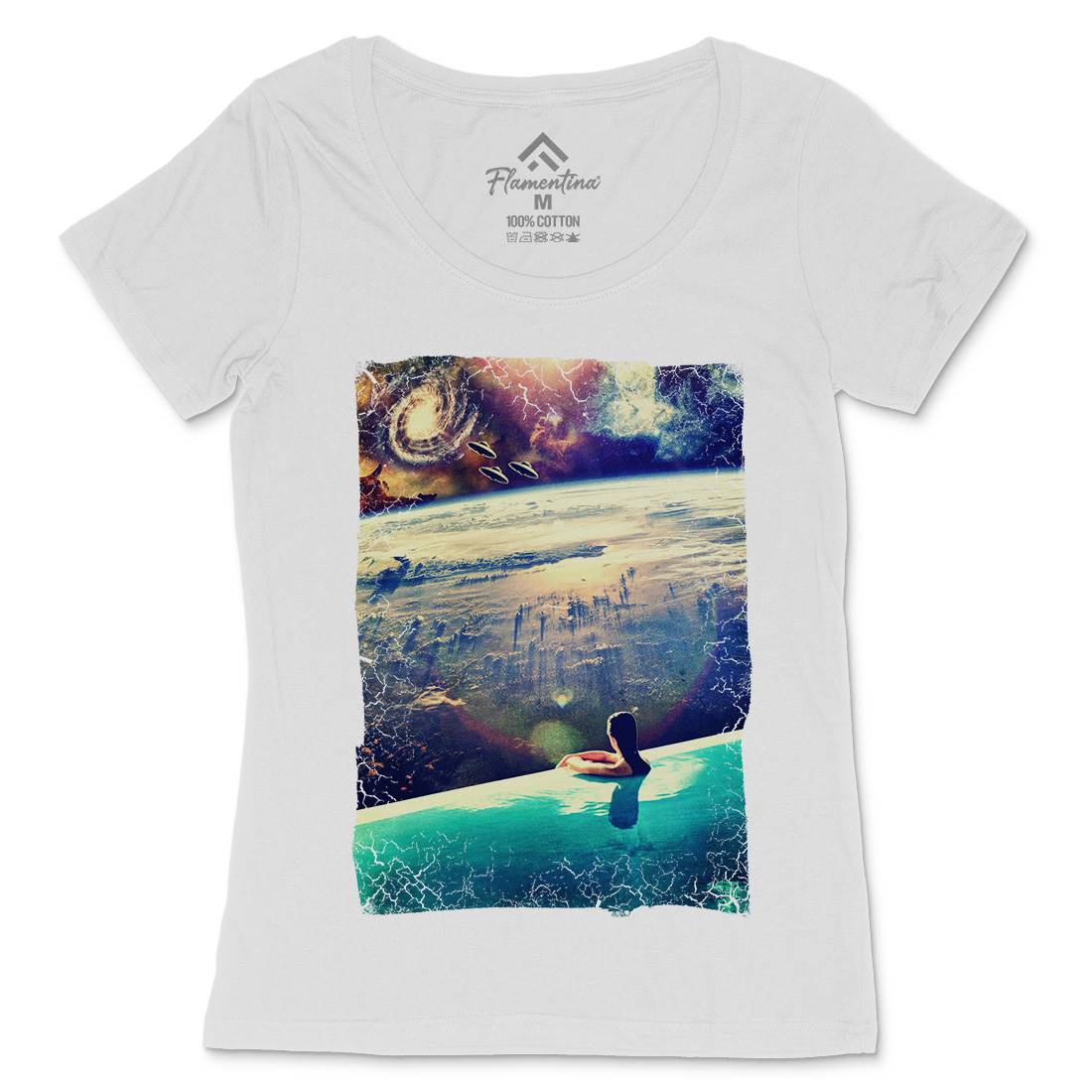 Dive Womens Scoop Neck T-Shirt Space A823