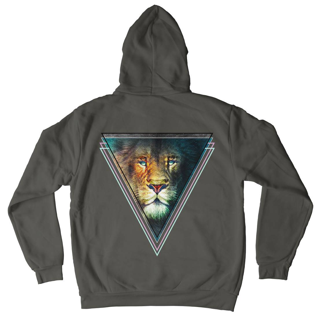 Double Vision Mens Hoodie With Pocket Space A825