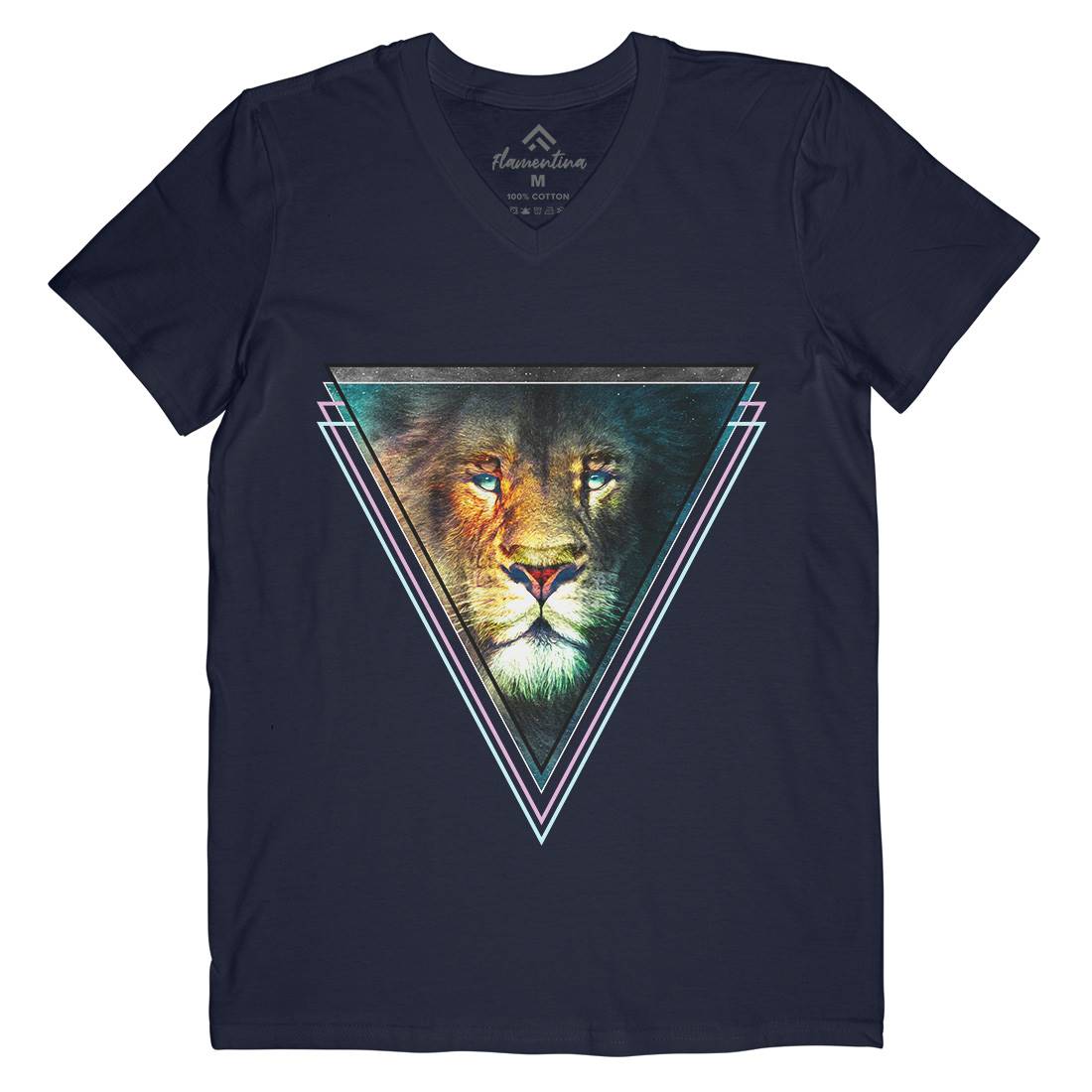 Double Vision Mens V-Neck T-Shirt Space A825