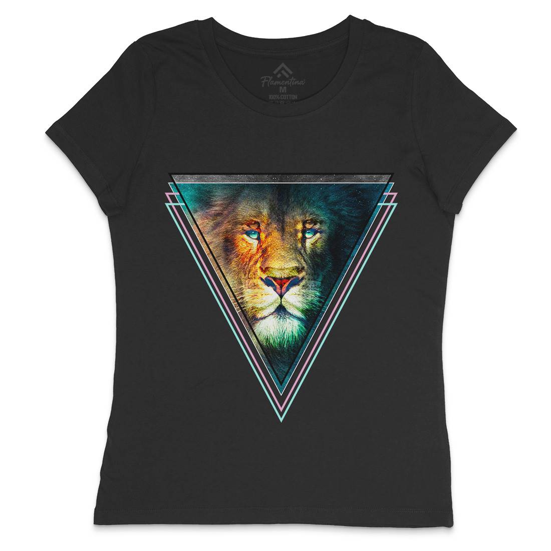 Double Vision Womens Crew Neck T-Shirt Space A825