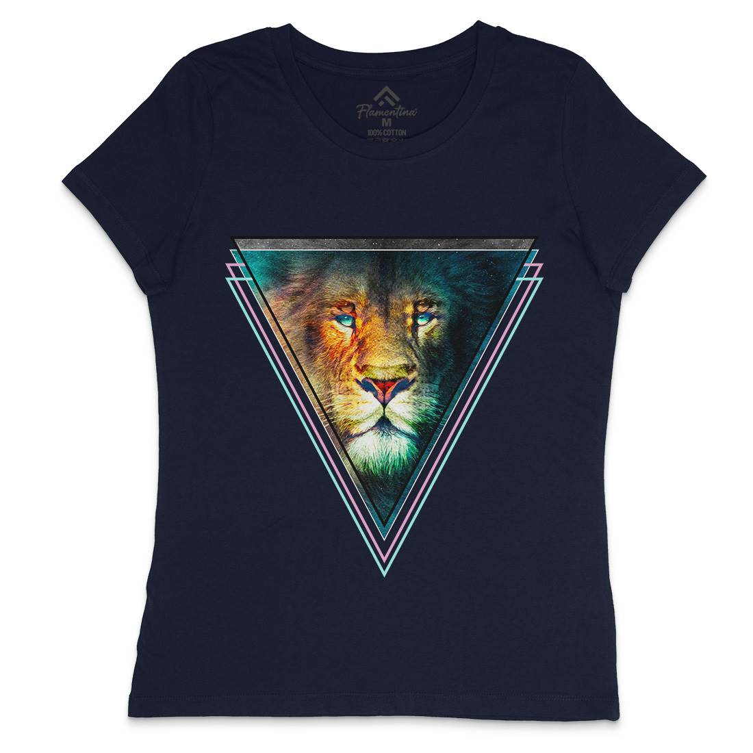 Double Vision Womens Crew Neck T-Shirt Space A825