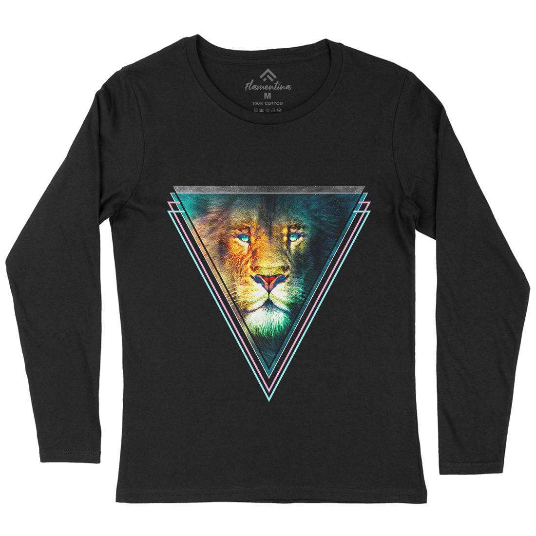 Double Vision Womens Long Sleeve T-Shirt Space A825