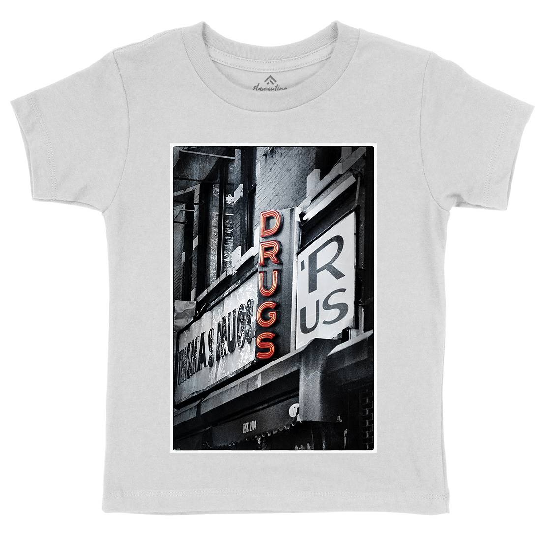 Drugs R Us Kids Crew Neck T-Shirt Art A827