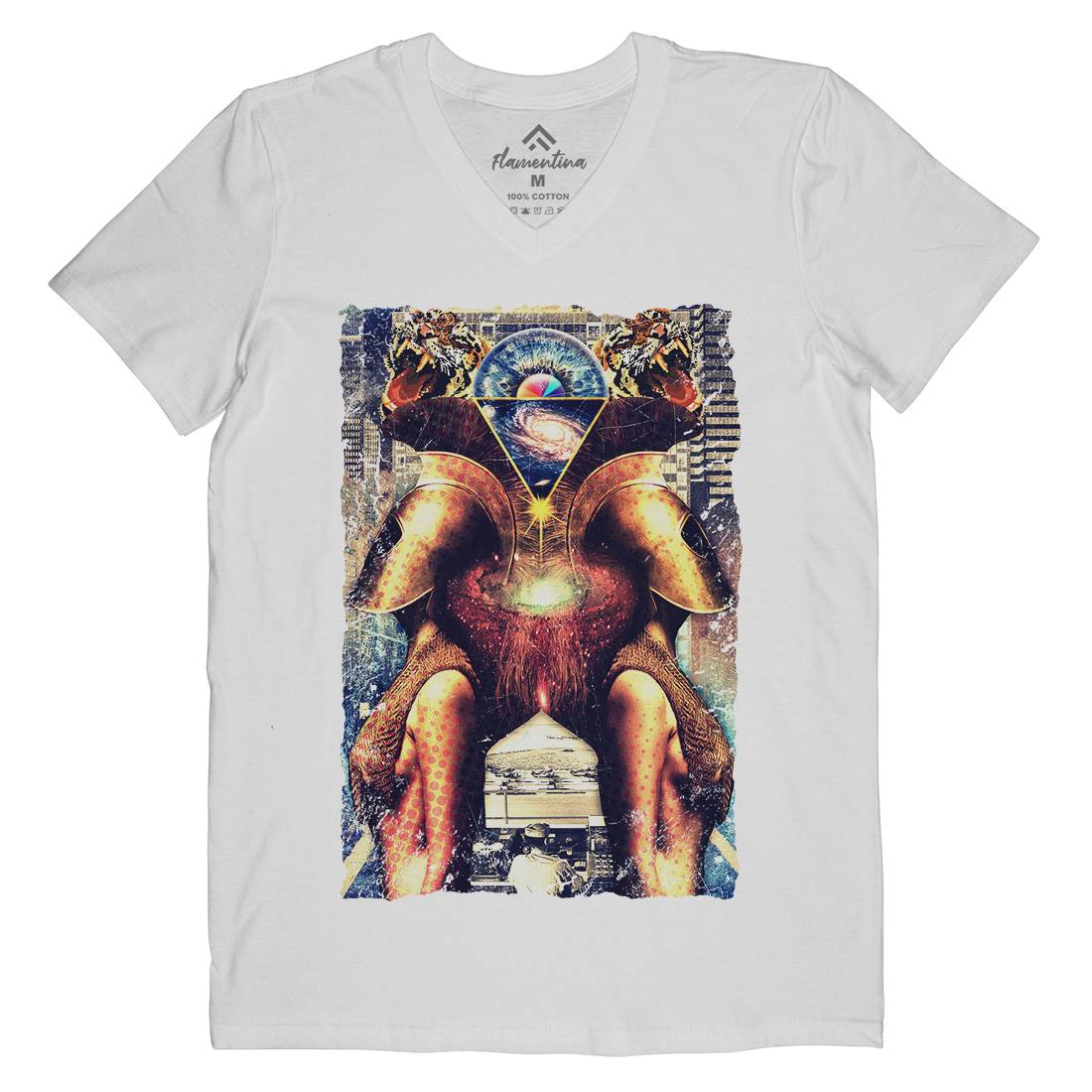 Duality Mens Organic V-Neck T-Shirt Space A828
