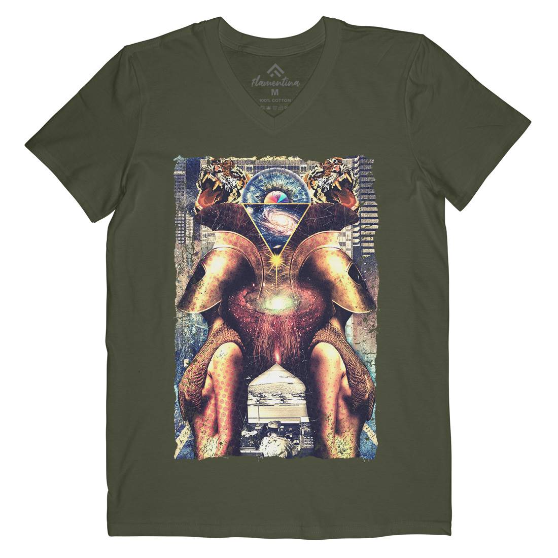 Duality Mens Organic V-Neck T-Shirt Space A828