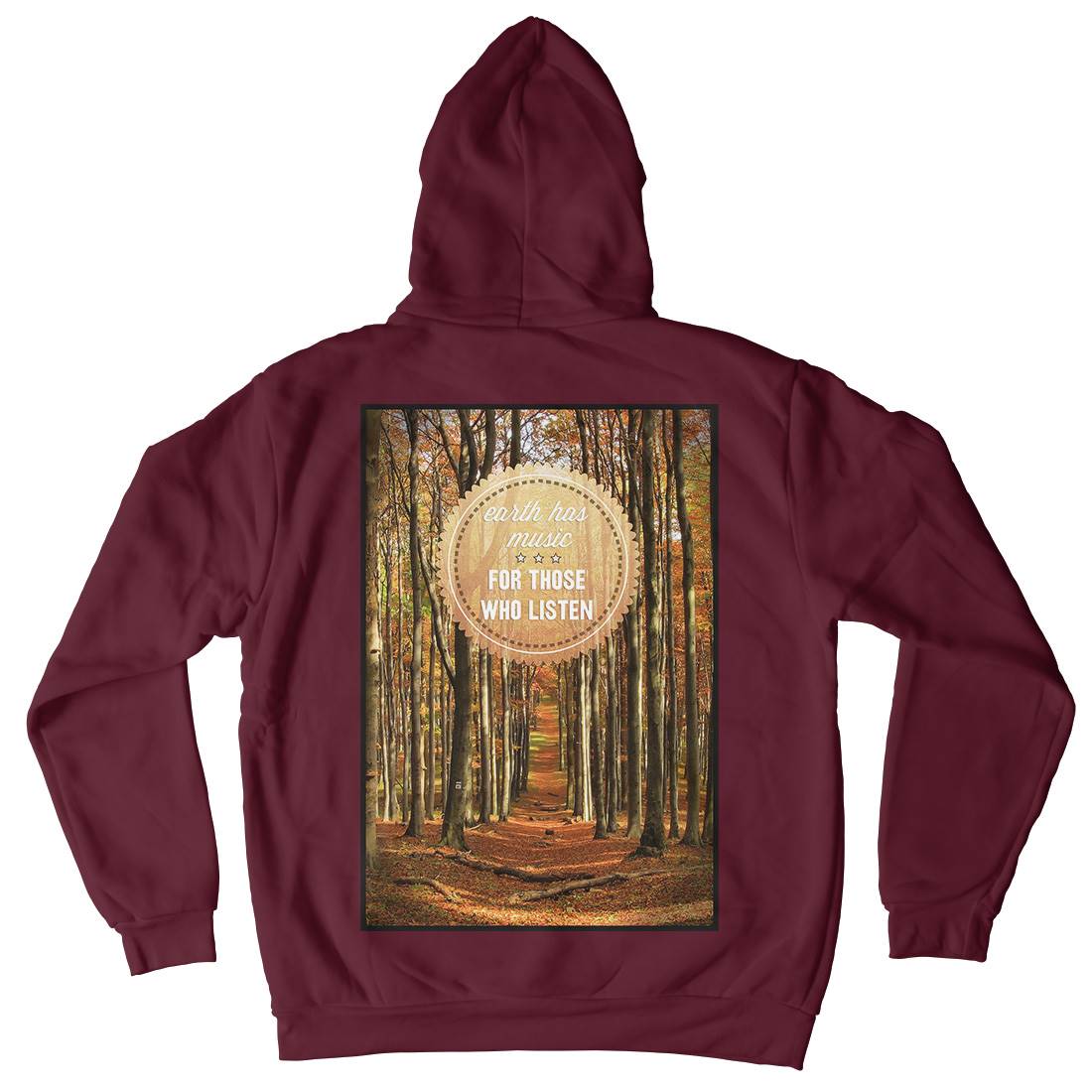 Earth&#39;s Music Mens Hoodie With Pocket Nature A829