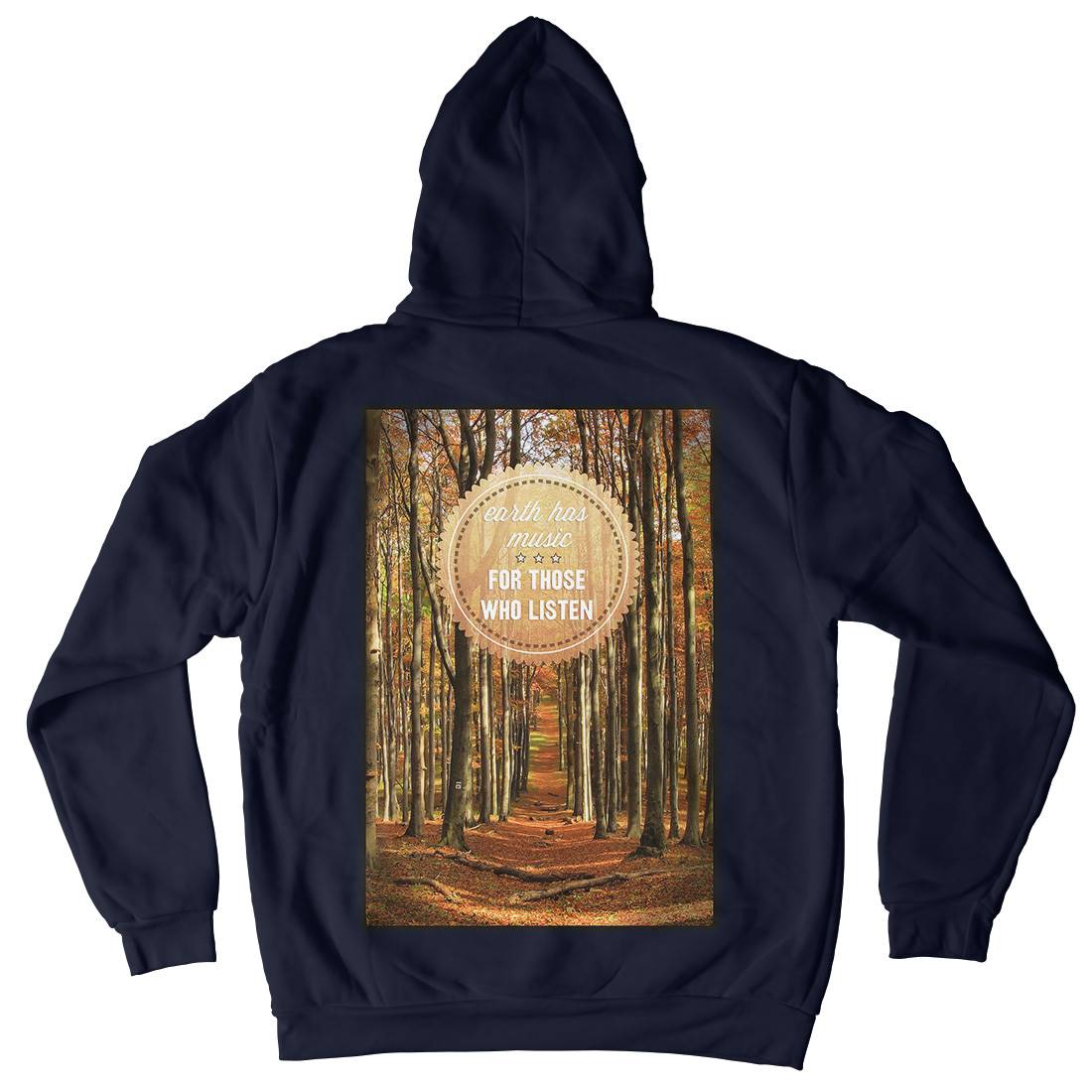 Earth&#39;s Music Mens Hoodie With Pocket Nature A829