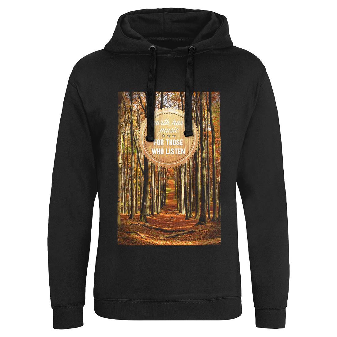 Earth&#39;s Music Mens Hoodie Without Pocket Nature A829