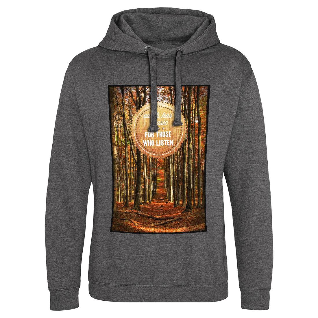 Earth&#39;s Music Mens Hoodie Without Pocket Nature A829