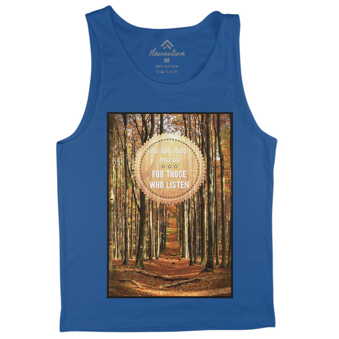 Earth&#39;s Music Mens Tank Top Vest Nature A829