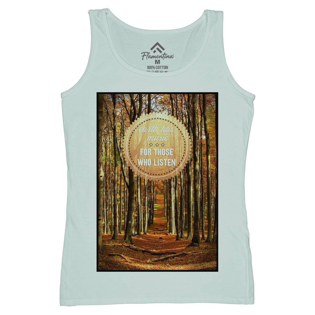 Earth&#39;s Music Womens Organic Tank Top Vest Nature A829